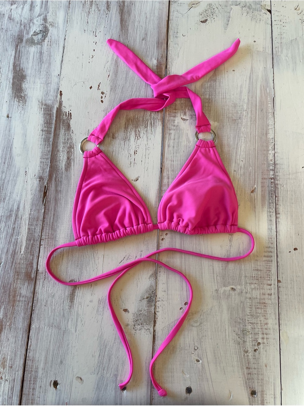 Twenty One — Hot Pink Triangle Bikini Top